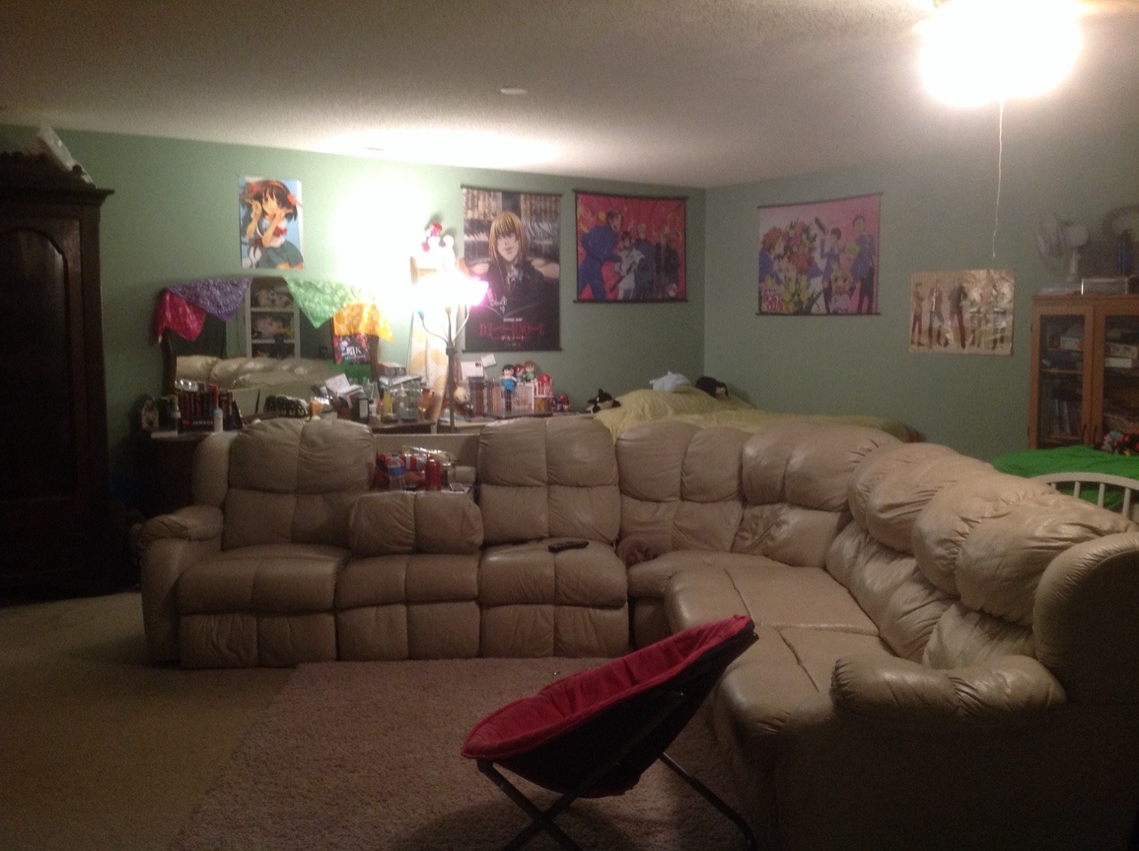 sleepingtsundere:  Not pictured; my sister’s side/disaster area, my sister.  I