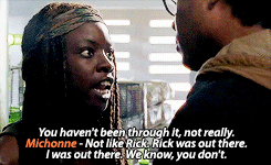 alwayssodramatic:  Michonne in Thank You“Have you ever had to kill people because