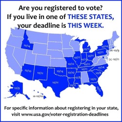 aceadvice:  fuckyeahasexual:  Vote.USA.Gov  LGBTQIA rights and the rights of other minorities are at stake. Please register to vote if you’ll be 18 or older by the day of the election. Your vote has never been more crucial to the future of this country.