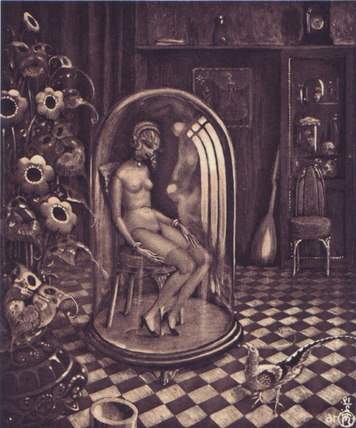 Girl Puppet Under Glass , 1918Richard Teschner (Austrian, 1879–1948)