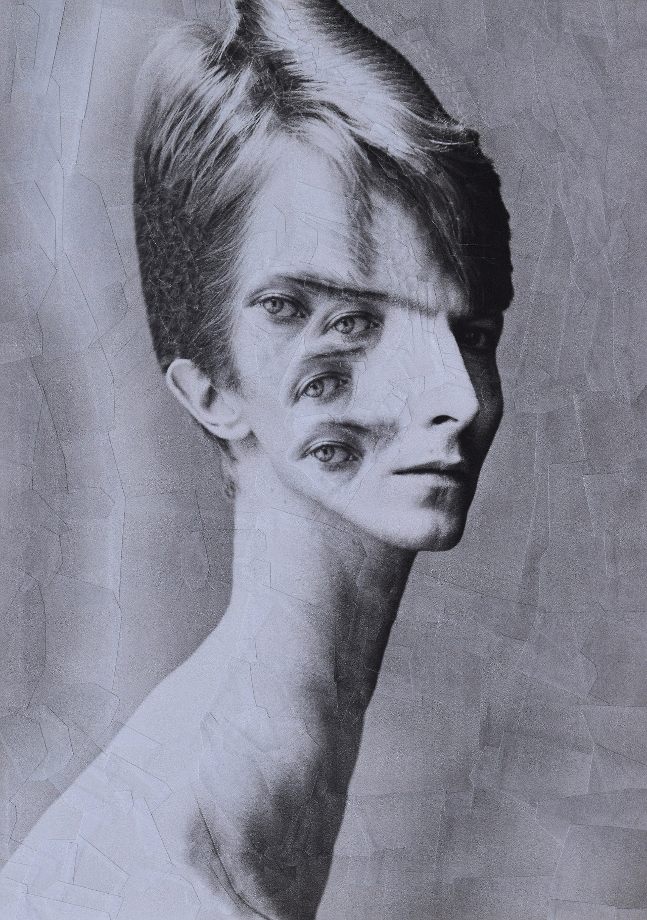 felixinclusis:  loladupre: David Bowie, photo Lord Sowdon, paper collage on panel,