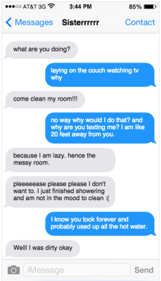 incestisnicestblog:  Sister texting part