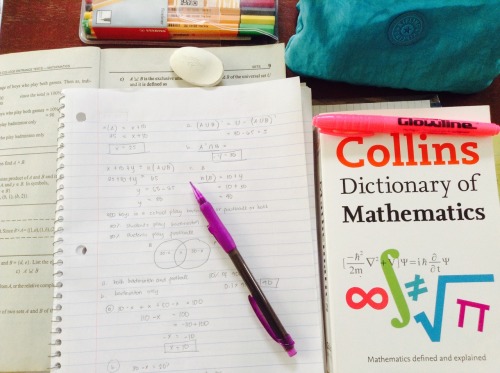 studyphile:
“April 23, 2015
Getting ready for my Mathematics Class.
All things, all set.
Study hard my fellow studyblrs :)
”
