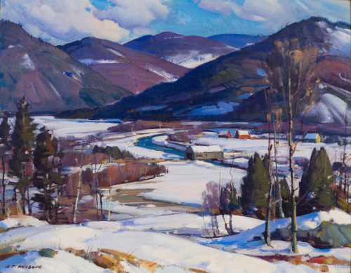 ALDRO HIBBARDVermont Valley In WinterOil on Canvas16″ x 20″