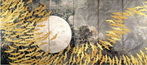 littlelimpstiff14u2:  Matazo Kayama  Matazo Kayama (1927-2004) was born in Kyoto, the son of a designer of Kimono.  He used to play in his father’s studio, and loved to see him and his disciples at work sketching and painting. He also learned a