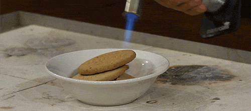 That Is What It Looks Like It You Try To Burn Biscuits Straight Out Of The Packet.