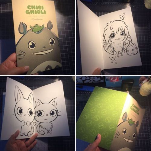 More random booklets! If I make a few #Ghibli coloring books for #Akon this year, would anyone want 