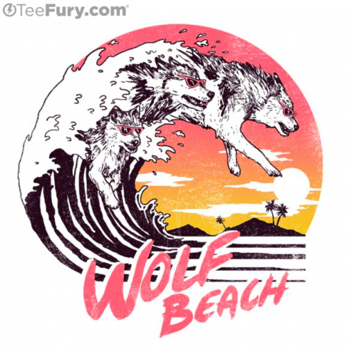 Wolf Beach - tank top available @ TeeFury for $14 this weekend!She Ride - tank top available @ TeeFu