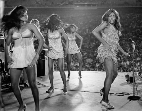 twixnmix: Tina Turner and the Ikettes performing at the Soul Bowl at Tulane University’s Sugar