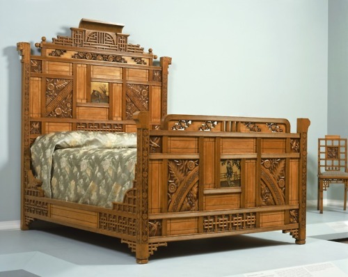 shewhoworshipscarlin:Bedstead, 1880-81, USA.