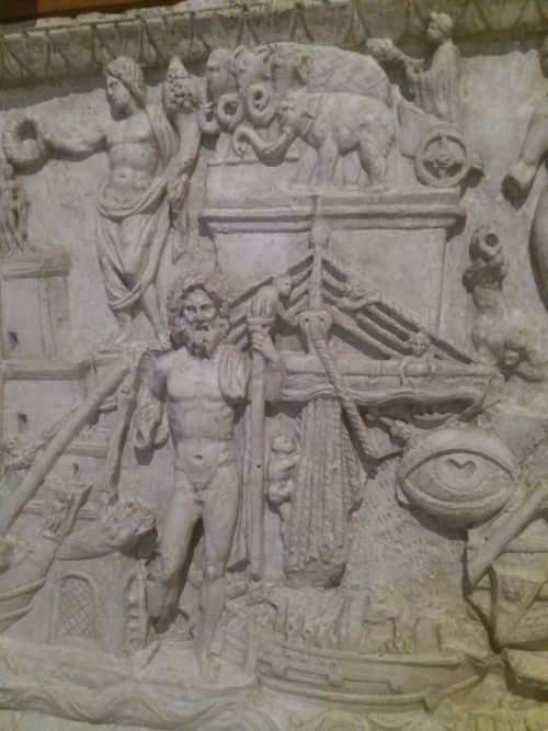 Relief depicting Portus harbour* copy, original made of Greek marble* early 3rd century CE* Portus, 