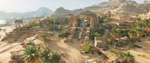 Greek-roman temple pf Karanis, Egypt, First images made by Ubisoft for the game Assassin’s Creed, 