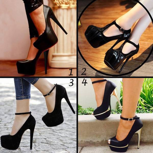 ideservenewshoesblog:  Fashionable Black Suede Platform High Heel Shoes with Ankle
