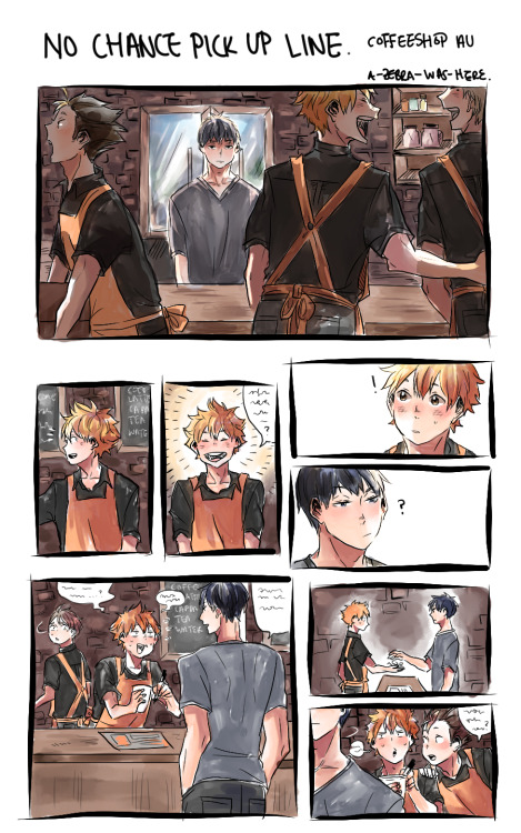 a-zebra-was-here:did a lil coffeeshop au (feat. super cheesy pickup line) for the hqsummerhols! idk 