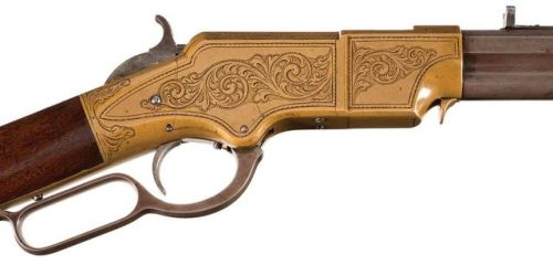 Factory engraved New Haven Arms Henry lever action rifle.from Rock Island Auctions