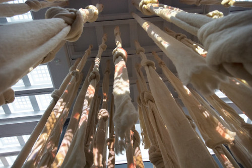 Cecilia Vicuña&rsquo;s Disappeared Quipu was conceived by the artist as a “dual” work that exists si