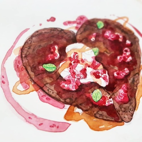 ❤ Gf Choc Raspberry Pancakes! ❤ Damn it’s hard to photograph choc pancakes! I totally made thi