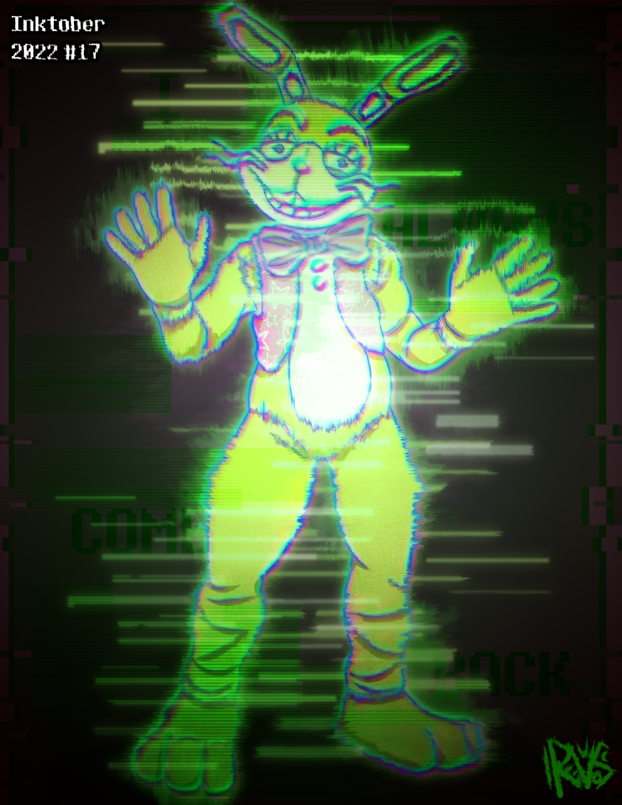 Ruin Glitchtrap warmup sketch : r/fivenightsatfreddys