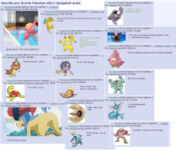 thelandstander:  /vp/ describes pokemon with spongebob quotes 