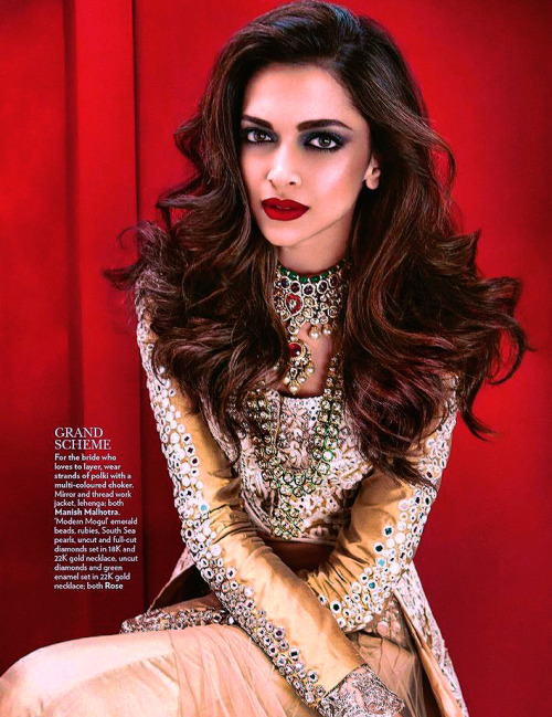 confessionsofabollywoodgirl: Deepika Padukone in Vogue India May 2014 Issue  Photographer: Mazen Abusrour Styled by: Anaita Shroff Adajania Make-up Artist: Anil Chinnappa Hair Stylist: Gabriel Georgiou  