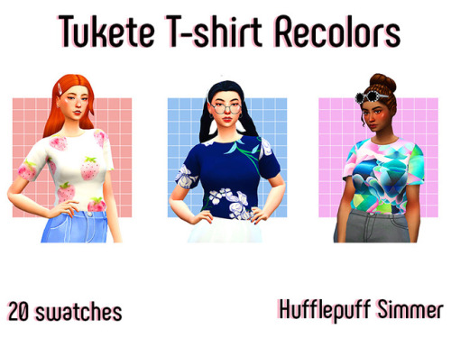 Tukete T-shirt RecolorsI had a lot of fun recoloring Ridgeport’s tee so I decided to recolor some mo