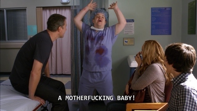 cumberbitchsandwich:  inwhatgalaxy:  An appropriate response to having a child  This