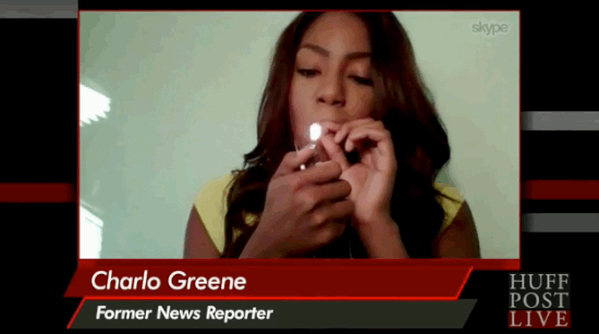 huffpostlive:  Charlo “F—-k it, I quit” Greene Lights A Joint Live On Air After