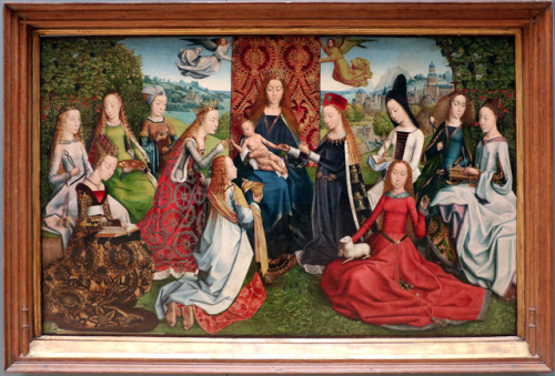 &ldquo;Virgin surrounded by female saints&rdquo; by the Master of the Saint Lucy Legend