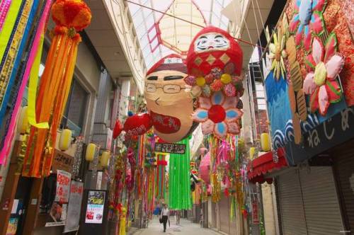 matryokeshi: 04 August 2017. Tanabata Festival decorations in Asagaya, Tokyo, Japan