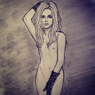 Porn andrejpejicpage:  Andrej Pejic drawing by photos