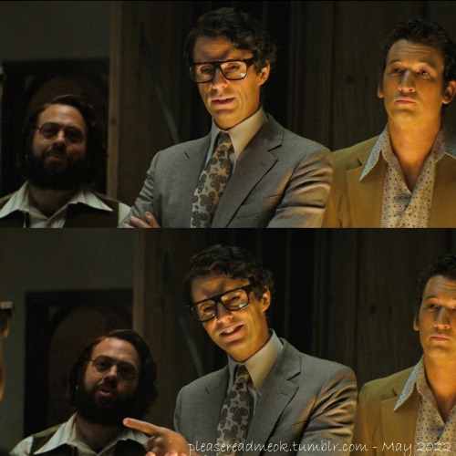 Bob: “Get the f**k off my set.”Bob sees off Lapidus’s lapdogs. Matthew Goode as Robert Evans in epis