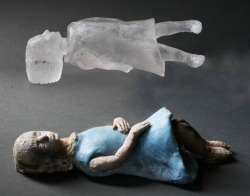 sixpenceeeblog:  Christina Bothwell, Living With Ghosts. She says “My  sculptures are at once real and alive to me and, at the same time,  memories. I am very interested in the concept that we are more than our  physicality, and therein lies tension