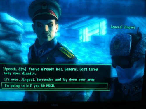 godtricksterloki:  dailyapocalypse:   http://dailyapocalypse.tumblr.com/  I never ran into these fuckers and I tried looking everywhere.  This is part of the Operation: Anchorage DLC from Fallout 3.