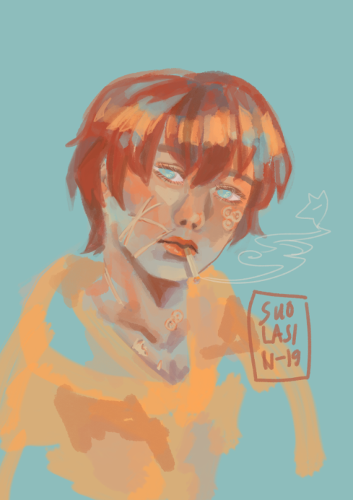 “how many times have u drawn a bust of neil josten smoking with head slightly turned” u 