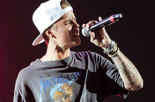 Justin Bieber during Hard Summer Music Festival at Fairplex on Aug. 2, 2015 