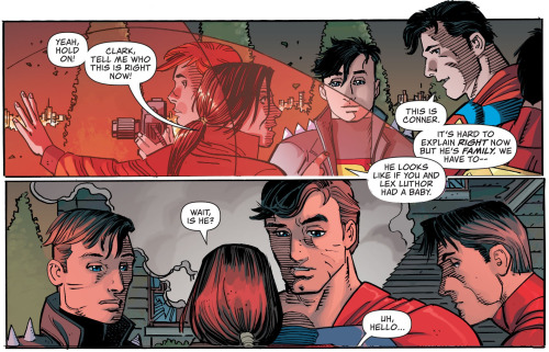 uh-oh, clark will have some explaining to doalsoLex is half-martian? Does that make Kon quarter-mart