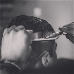 chopth3mop:  Fear of none #thecutbysteve #barbershop #Goodtimes #Barber #Supportyourhomies #Newnew #menscut #mensgroomer  #hair #artist #hanzo @hanzonation #BARBER never not working #grind #sdbarber #imperialbeach #haircuts #gentlemenscut #fade #taper