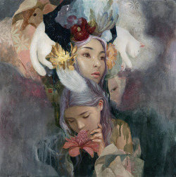 mirrormaskcamera:  Dawn Oil on paper, 24”