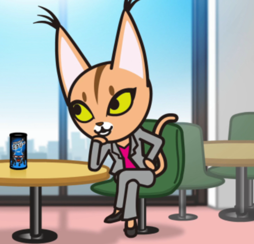 animecatoftheday:Today’s anime cat of the day is:Kara from Aggretsuko!
