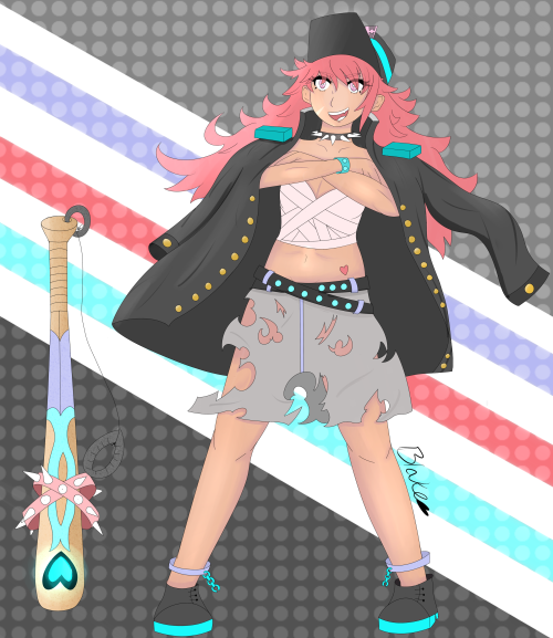 i wanted to make a magical girl but based on the stereotypical delinquent girl character and THIS is