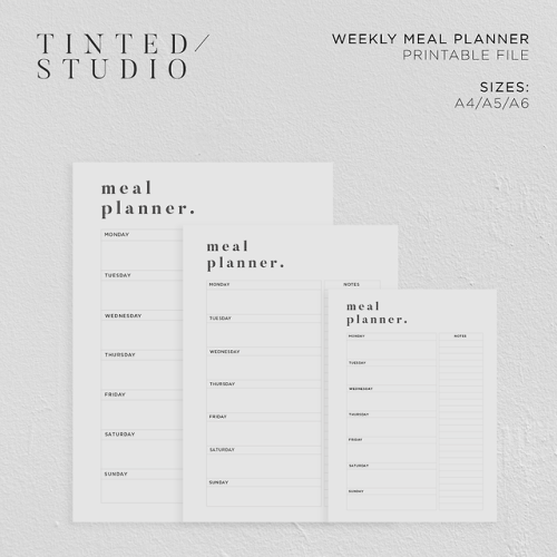 Meal Planner by Tinted Studio