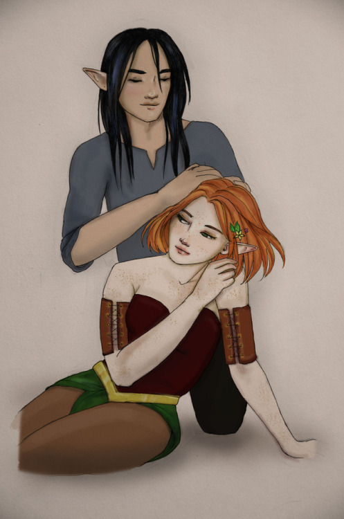 mildlyautisticsuperdetective: drawing backgrounds is for nerds. vax fixing up kiki’s hair afte