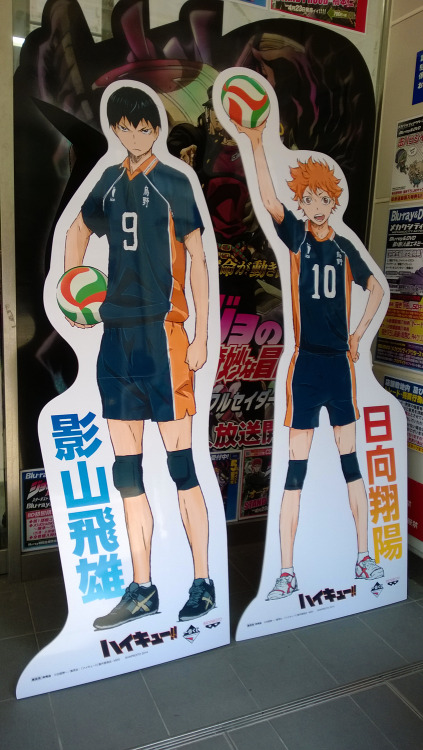 brumalbreeze:  Haikyuu!! is really popular around here. These cut-outs of Kageyama and Hinata were in a lot of game centers and such. This particular pair was in front of Ikebukuro’s main Animate store.