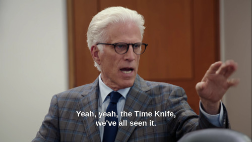 quasi-normalcy:I love how the episode is called “Chidi Sees the Time Knife”  but it has no bearing w