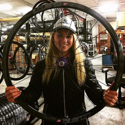 velocityusa: Velocity rider, Maddy Frank, and her new Aileron wheels. Ready for all the gravel goodn