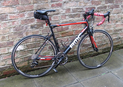 Latest bike to join the fleet - fast and fun!!  BMC Team Machine SLR3 with added bottle cages, saddl