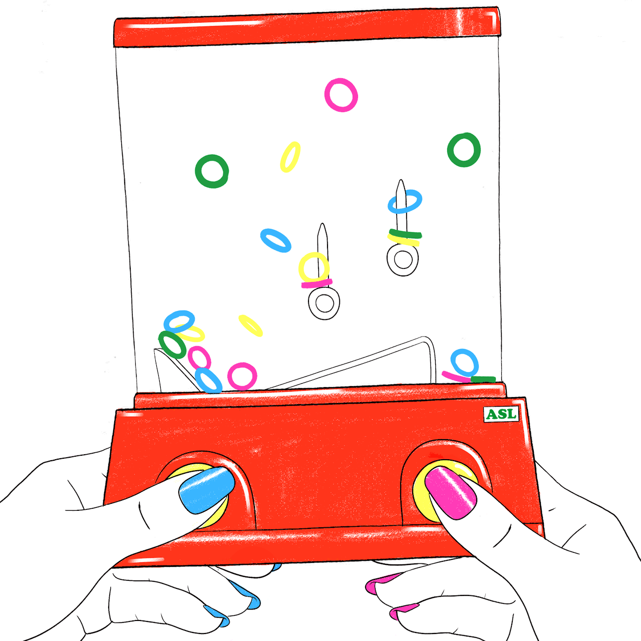 viejospellejos: amandalanzone: ring toss  …y este era nuestro tablet 