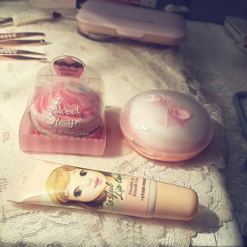 Bedside view of my dresser #2! Guest starring Etude House.