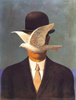 magictransistor:  René Magritte. Man in a Bowler Hat. 1964.