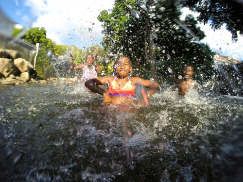 Go Pro fun in Dublanc river. Dominica. 2015